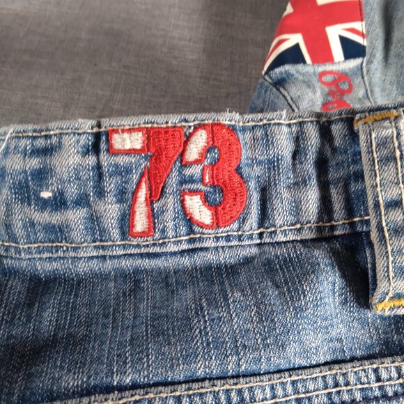 Pepe Jeans 31st ANNIVERSARY London Union Jack British Flag FLARED JEANS 25x29 - Picture 6 of 16